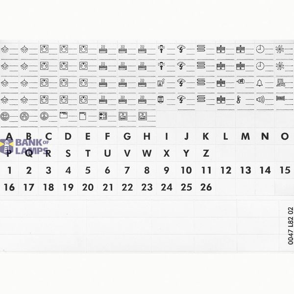Symbol label sheet for wiring accessories image 2