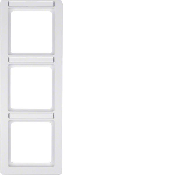 Frame 3gang vert., lab. field, Q.1, p. white velvety image 1