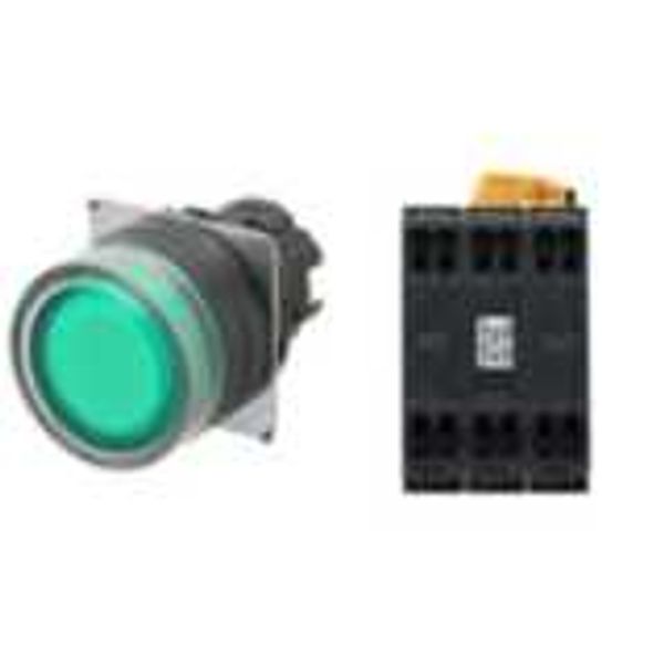 Pushbutton A22NL Ã˜22, bezel plastic, FULL GUARD, MOMENTARY, CAP COLOR A2226618D image 3