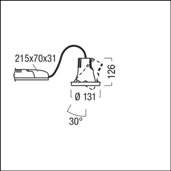 CAR EVO M 2k5-9TW LDO DV FL BK - ceiling-recessed luminaire image 2