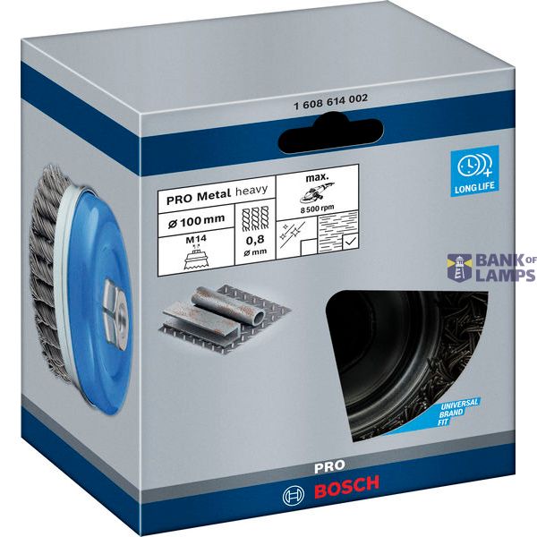 Cup Brush Knotted 100 mm Steel image 3