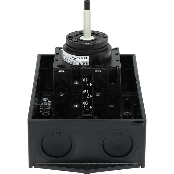 T3-4-15700/I2/SVB Main switch, T3, 32 A, surface mounting, 4 contact unit(s), 6 pole, 2 N/O, Emergency switching off function, With red rotary handle and yellow locking image 17