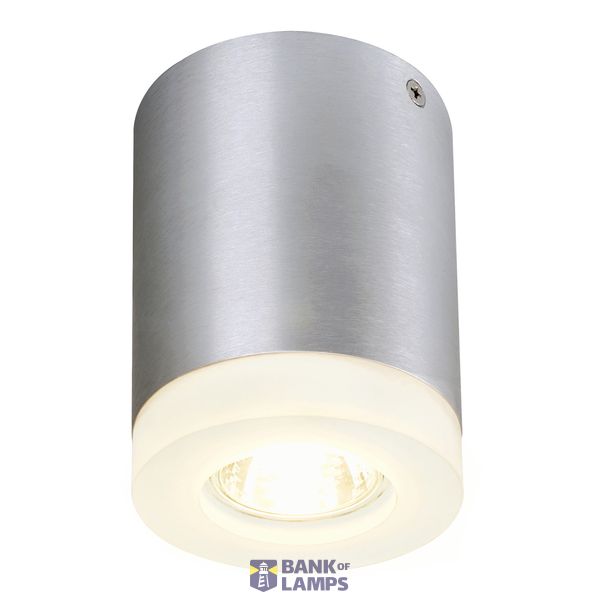 TIGLA ROUND downlight, alu brushed, GU10, max. 50W, with frosted acrylic image 1