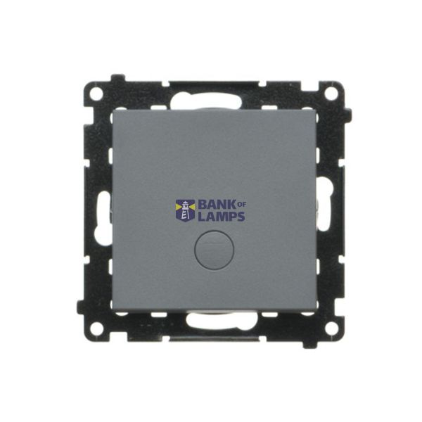 Single switch with backlight LED, 10AX, graphite mat image 1
