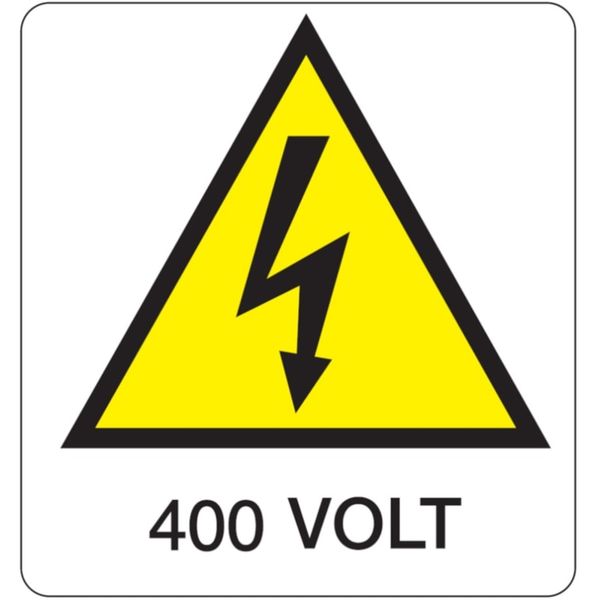 Danger sign - 145x145 mm - 400 Volt image 1