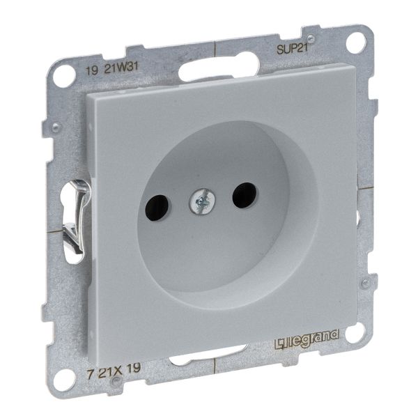 2P SOCKET SCREW TERMINALS SHUTTERED ALUMINIUM image 1