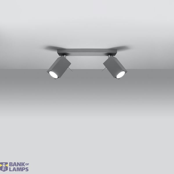 CEILING LAMP MERIDA 2 GREY GU10 2X40W IP20 image 9