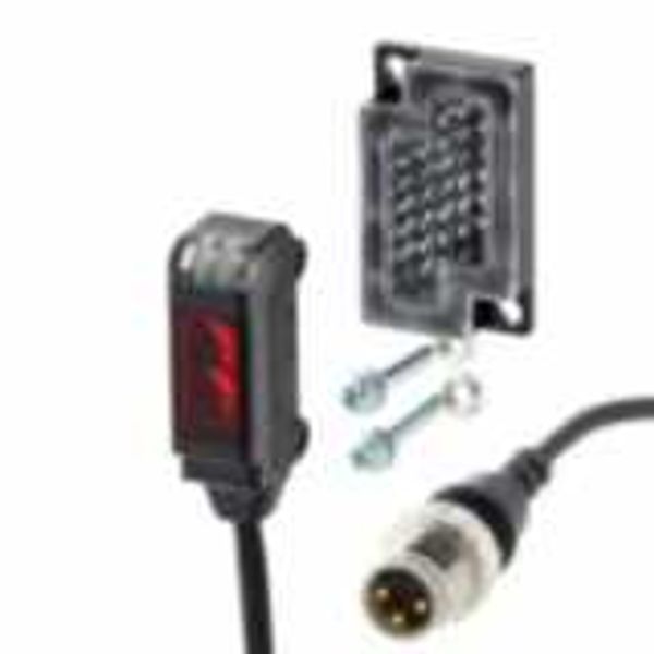 Photoelectric sensor, retroreflective (reflector supplied), 200 mm, DC E3T 3040H image 1