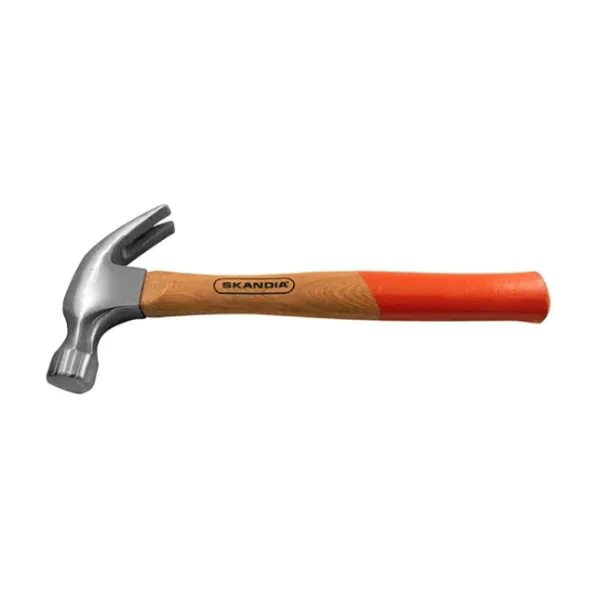 Skandia wooden handle claw hammer 27mm image 1