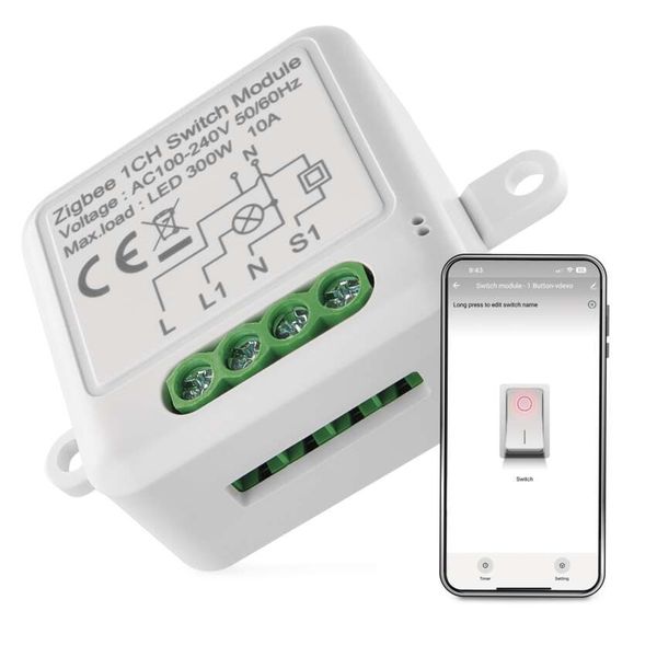 GoSmart switch module IP-2101SZ, ZigBee, 1-channel image 1