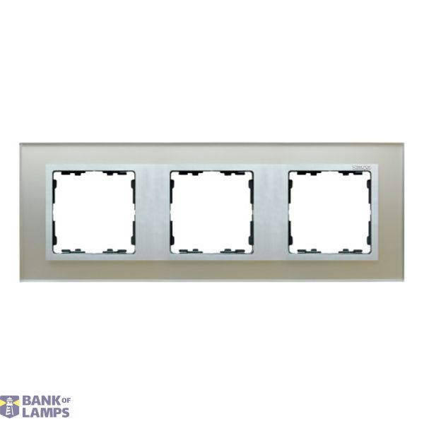 Triple frame, glass, Silver / Aluminum image 1