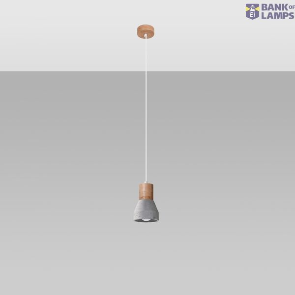 QUBIC HANGING LAMP GREY E27 1X60W IP20 image 2