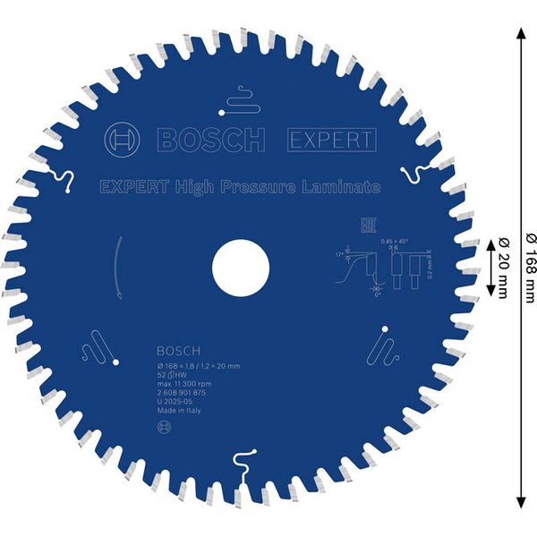 Expert for High Pressure Laminate 168x20x1.8/1.2 mm, T52 image 2