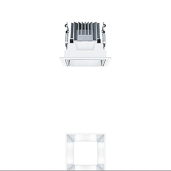 P-INF Q100L 1000-930 LDO AL TL - LED ceiling-recessed luminaire image 1