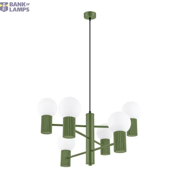 Chandelier HALO 6 olive green image 1