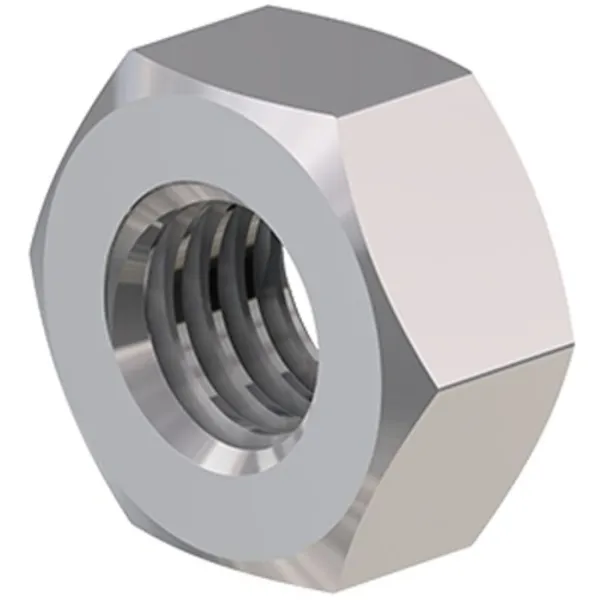 Nut, M6, W 10 mm, H 5 mm, brass, DIN 934, 08.0104 image 1