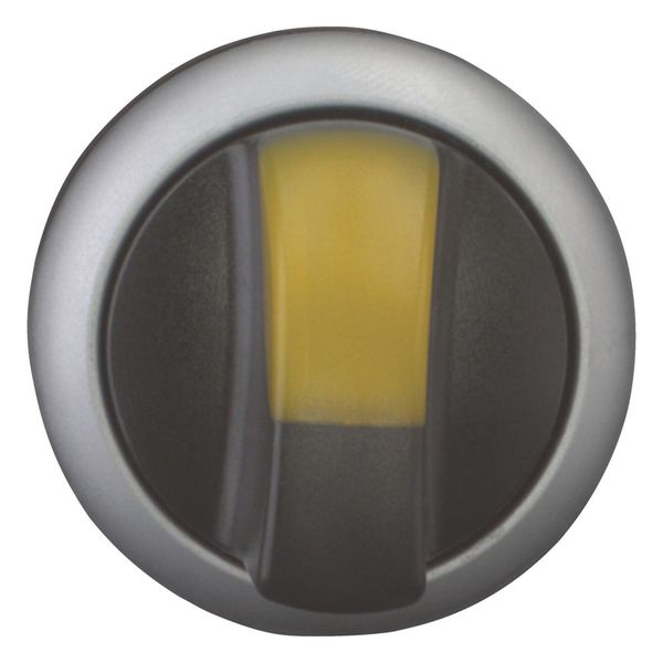 M22-WRLK3-Y Illuminated selector switch actuator, RMQ-Titan, With thumb-grip, maintained, 3 positions, yellow, Bezel: titanium image 10