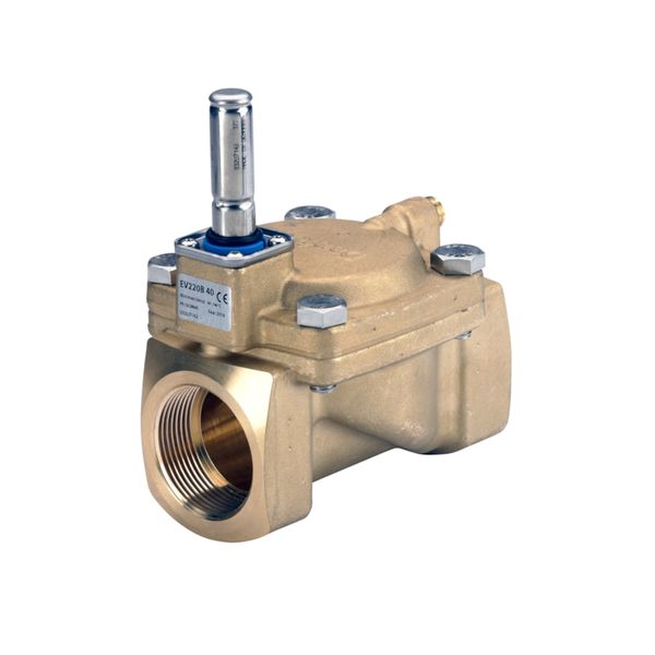 Solenoid valve, EV220B, Function: NO, NPT, 1 1/2, 24.000 m³/h, EPDM image 1