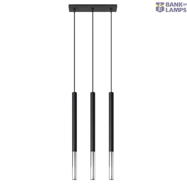 HANGING LAMP MOSAIC 3L BLACK/CHROME G9 3X40W IP20 image 5
