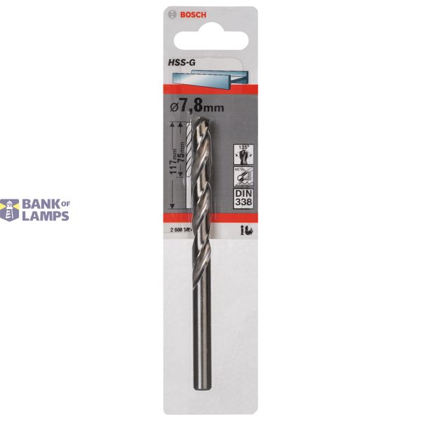 Metal drill bits HSS-G, DIN 338 7,8 x 75 x 117 mm 1 pcs. image 2