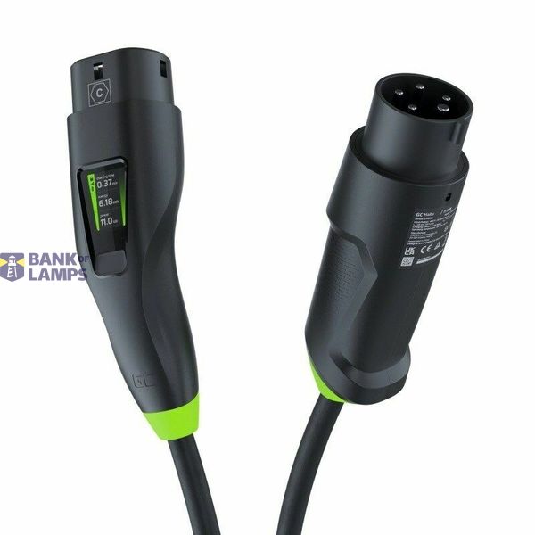 Green Cell | Habu 2in1 Smart Mobile EV Charger 11kW | EVGC01 | 16 A | 7 m | Black/Green image 1