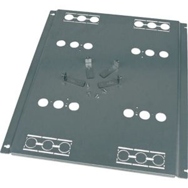 XMN241604MV Mounting plate, +mounting kit, for NZM2, vertical, 4p, HxW=400x425mm image 2