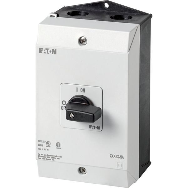 T3-4-8343/I2-NA On-Off switch, T3, 32 A, surface mounting, 4 contact unit(s), 7-pole, with black thumb grip and front plate, UL/CSA image 8
