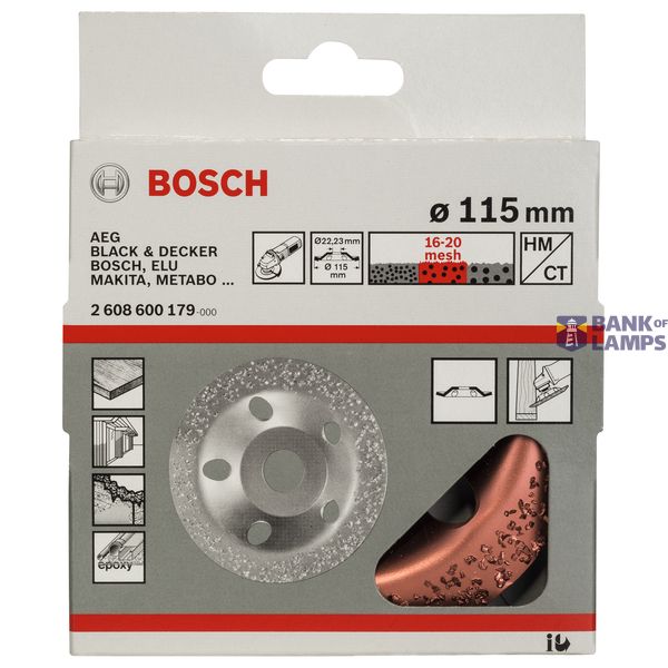 Tungsten carbide grinding head 115 x 22.23 mm; medium, angled image 2