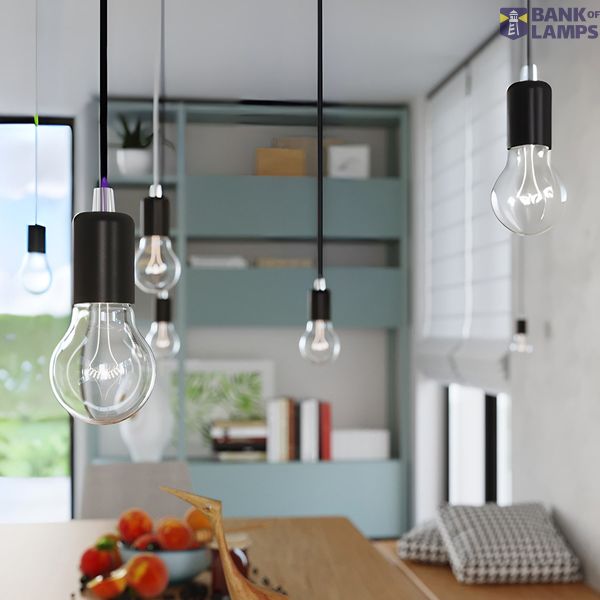 HANGING LAMP EDISON BLACK E27 1X60W IP20 image 10