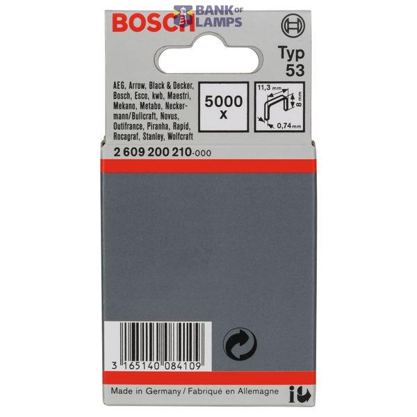 Fine wire staple, type 53 11.4 x 0.74 x 8 mm image 2