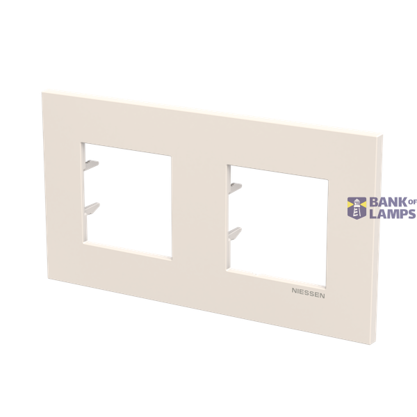 Frame 2-gang - Niessen logo - White image 2