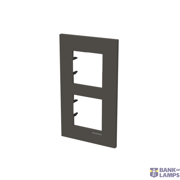 Frame 2-gang / 2+2-modules - Niessen logo - S - Anthracite image 2