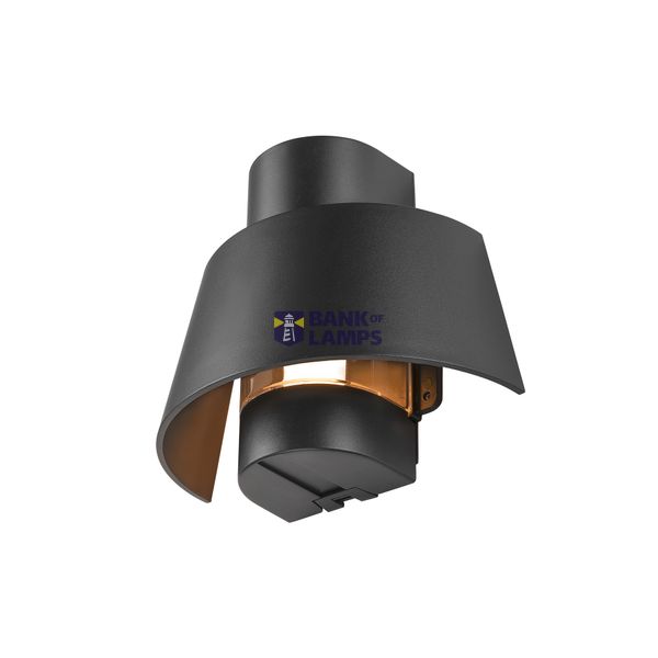 PHOTONI, wall-mounted light, conical, 1x max. 13W, E27, black image 1
