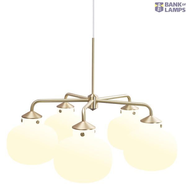 Raito 5-Arm | Pendant | White/Brass image 2