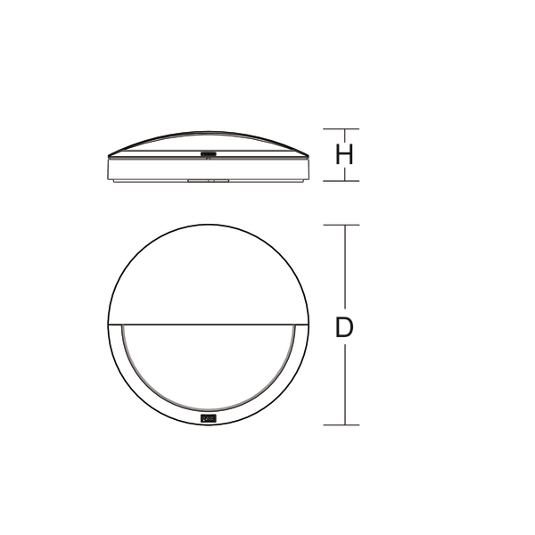 ROUNDED, 10 W, 410 lm, 830, 840, anthracite, on/off Wall luminaires, D image 4