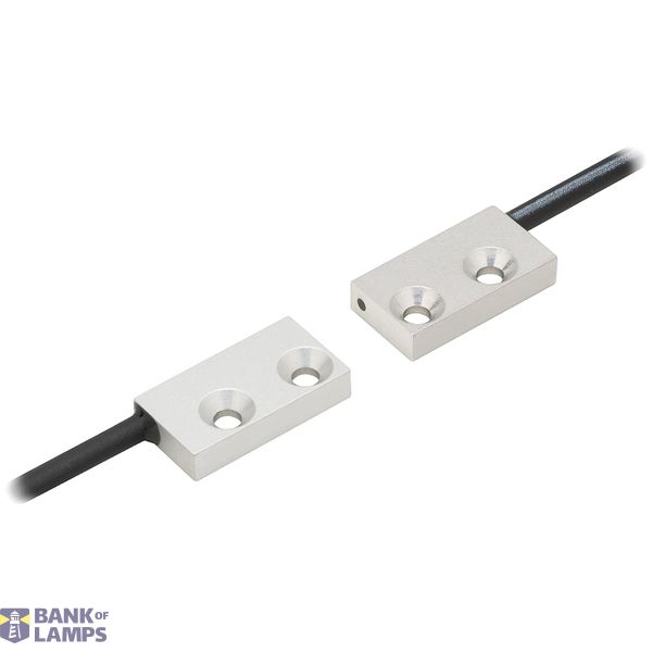 E32 1573A Fiber optic sensor head, through-beam, square, top-view, R1 flexible fiber, 2 m cable E32 1573A image 1