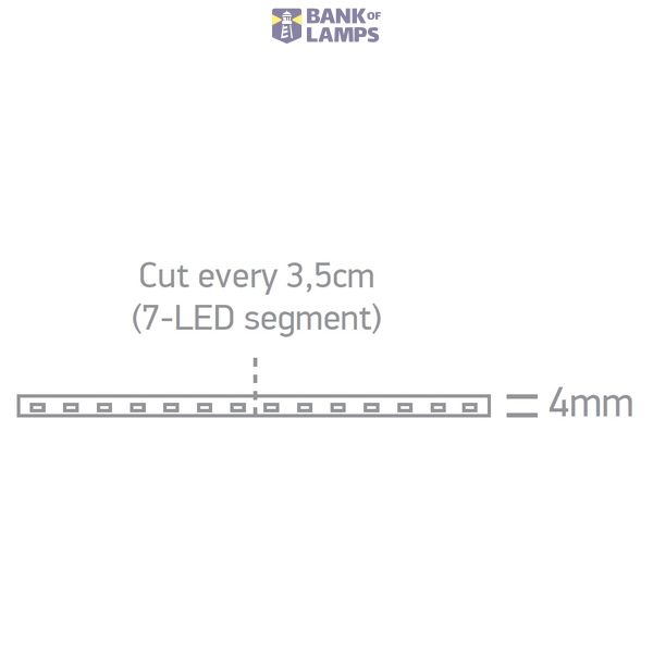 LED ULTRA THIN STRIP 24VDC CW 5m ROLL 14,4W/m IP20 image 3