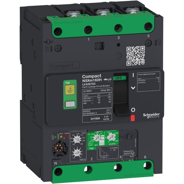 COMPACT NSXM 25KA VIGI 50A 3P BUSBAR image 1