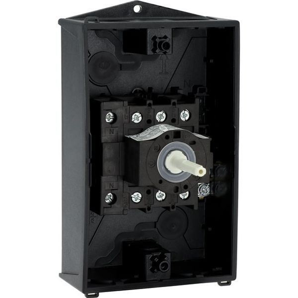 P1-25/I2/SVB-SW/N Main switch, P1, 25 A, surface mounting, 3 pole + N, STOP function, With black rotary handle and locking ring, Lockable in the 0 (Off) position image 12