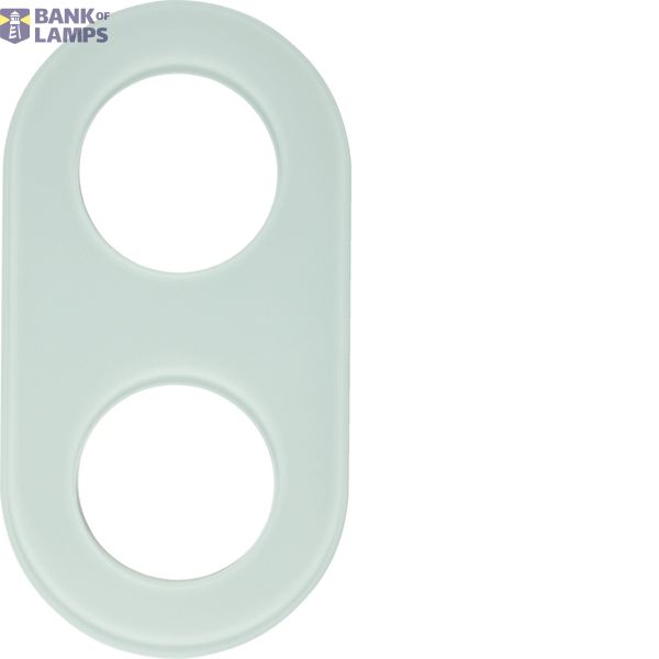 Cover frame 2-v, Series Glass, polar white image 1
