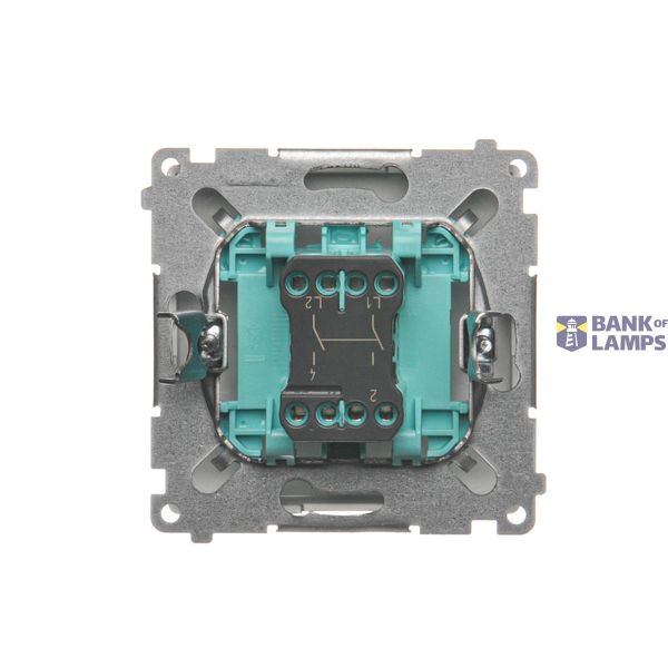 IP two-circuit switch, LED illuminated, (module), 10AX, quick connection, Gold matt, metalic image 1