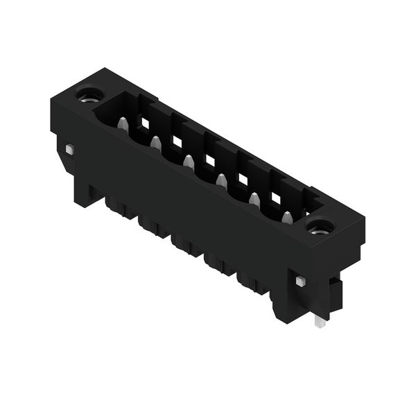 PCB plug-in connector, male header, Solder flange, THT/THR solder connection, 5.08 mm, Number of poles: 6, 180°, Solder pin length (l): 1.5 mm, tinned, black, Tape image 2