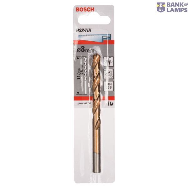 Metal drill bits HSS-TiN, DIN 338 8 x 75 x 117 mm 1 pcs. image 2