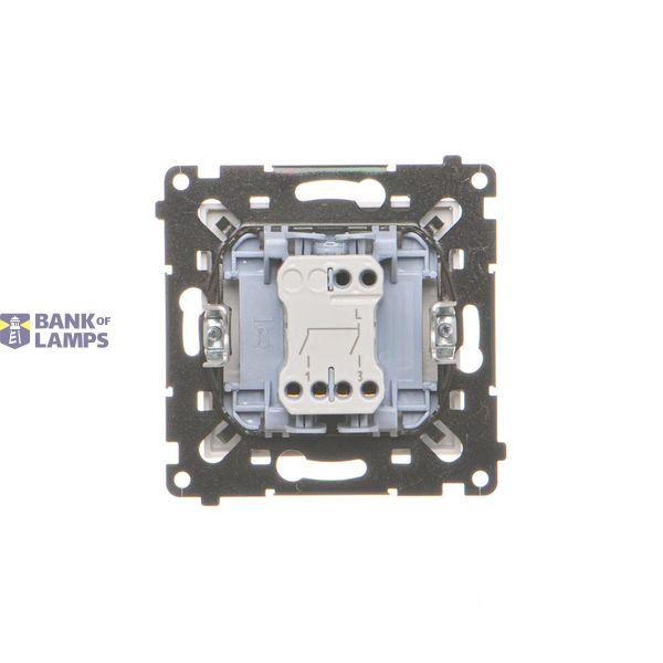Single socket outlet with Schuko earthing, with shutters, (module), Simon 24, IP20, 16A, black matt image 1