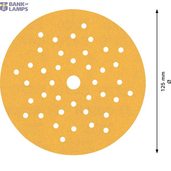 EXPERT C47 Sandpaper with multihole for Random Orbital Sanders 125 mm, G 22 5-pc image 1