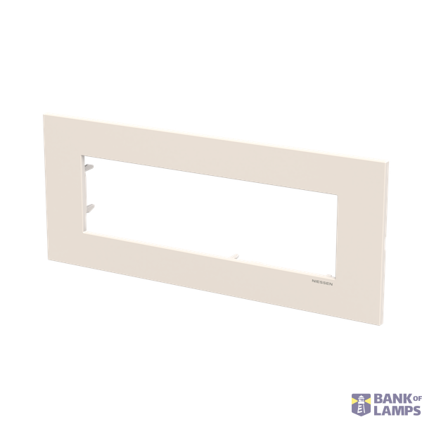 Frame - 1-gang / 7-modules - Niessen logo - White image 2