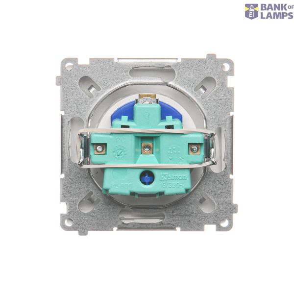 Double fiber optic sockets, cream white/electro white image 1