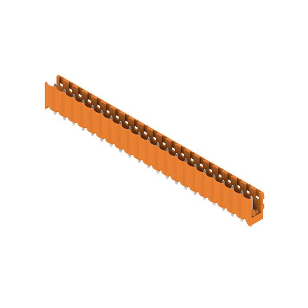 PCB plug-in connector, male header, open side, THT solder connection, 5.00 mm, Number of poles: 22, 180°, Solder pin length (l): 3.2 mm, tinned, orange, Box image 2