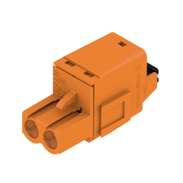 PCB plug-in connector, female plug, 5.08 mm, Number of poles: 2, 180°, PUSH IN with actuator, Clamping range, max. : 3.31 mm², Box image 1