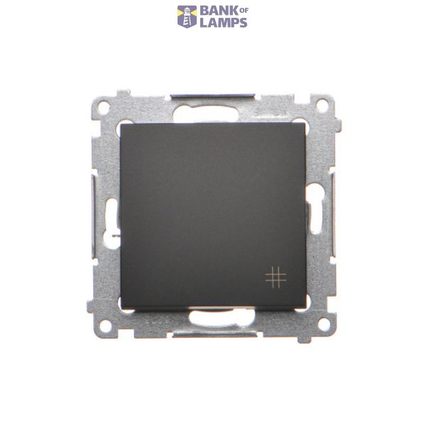 Intermediate switch, (module), 16AX, Screw, black matt image 1